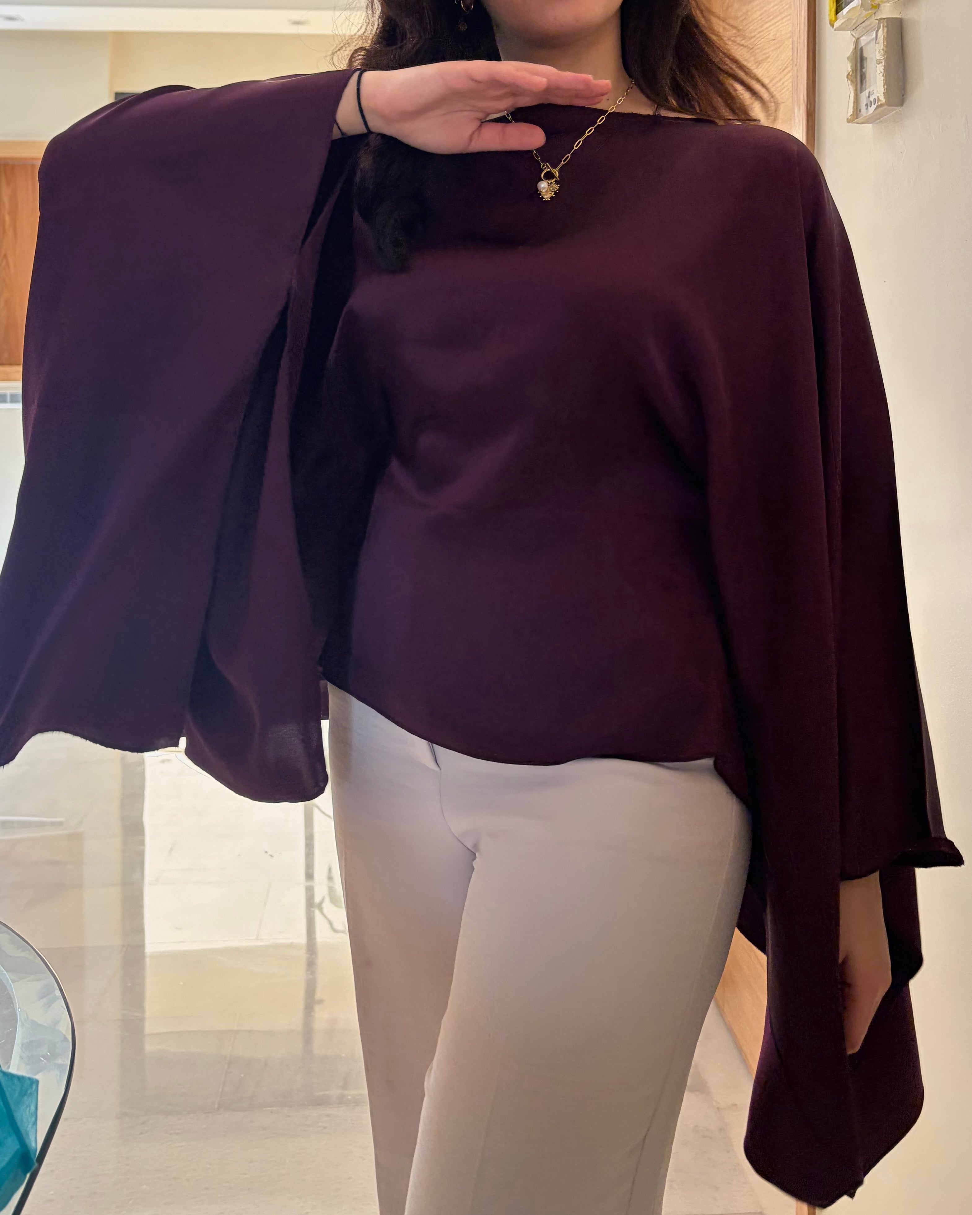 Butterfly Top in Prune purple