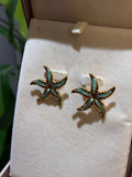 Beach earrings Green