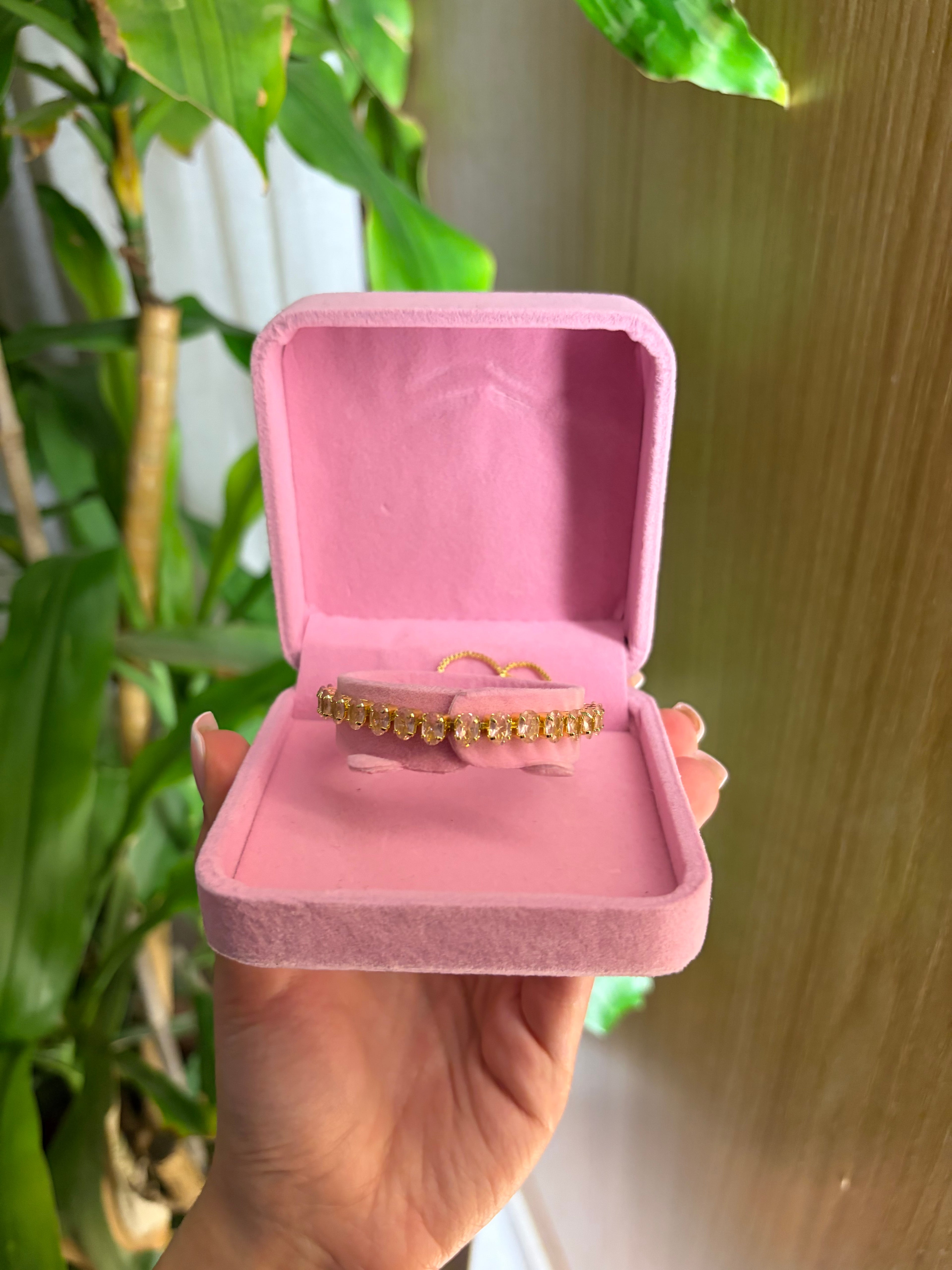 Pinky tennis bracelet