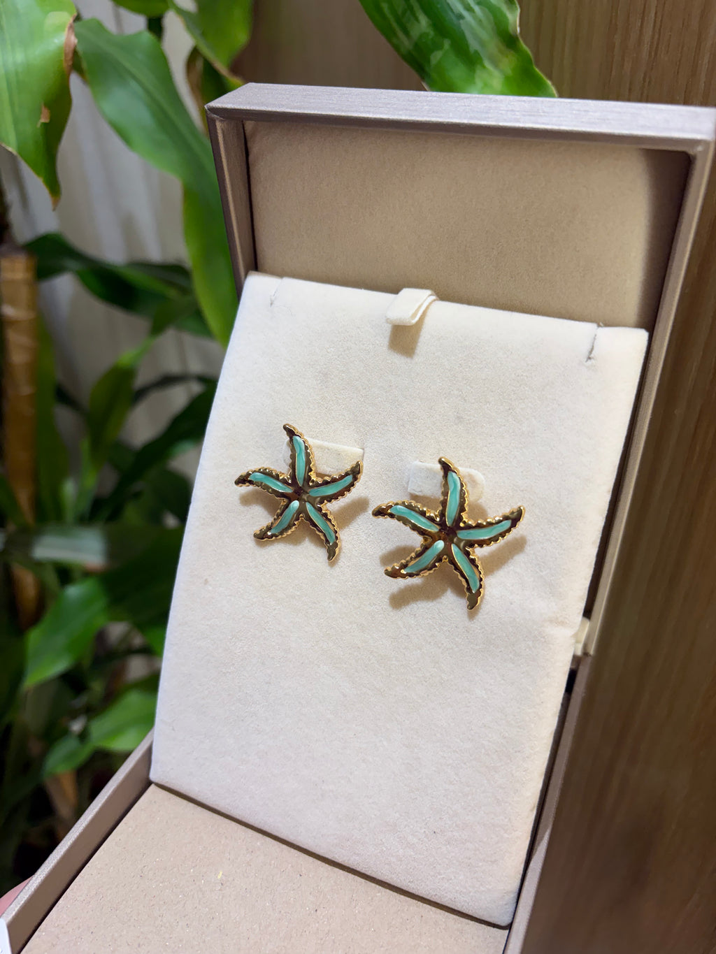 Beach earrings Green