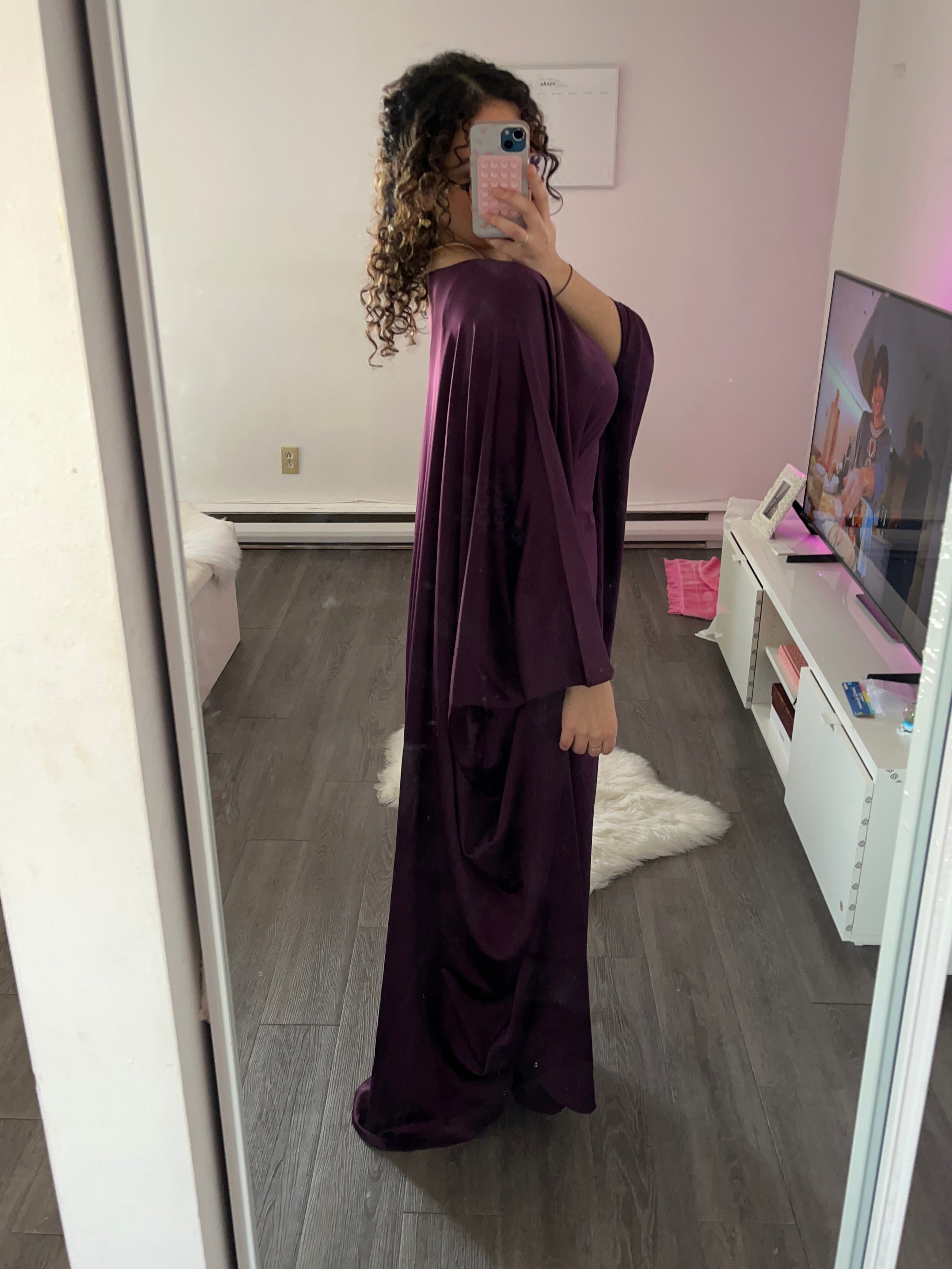 Butterfly Abaya Mauve Prune