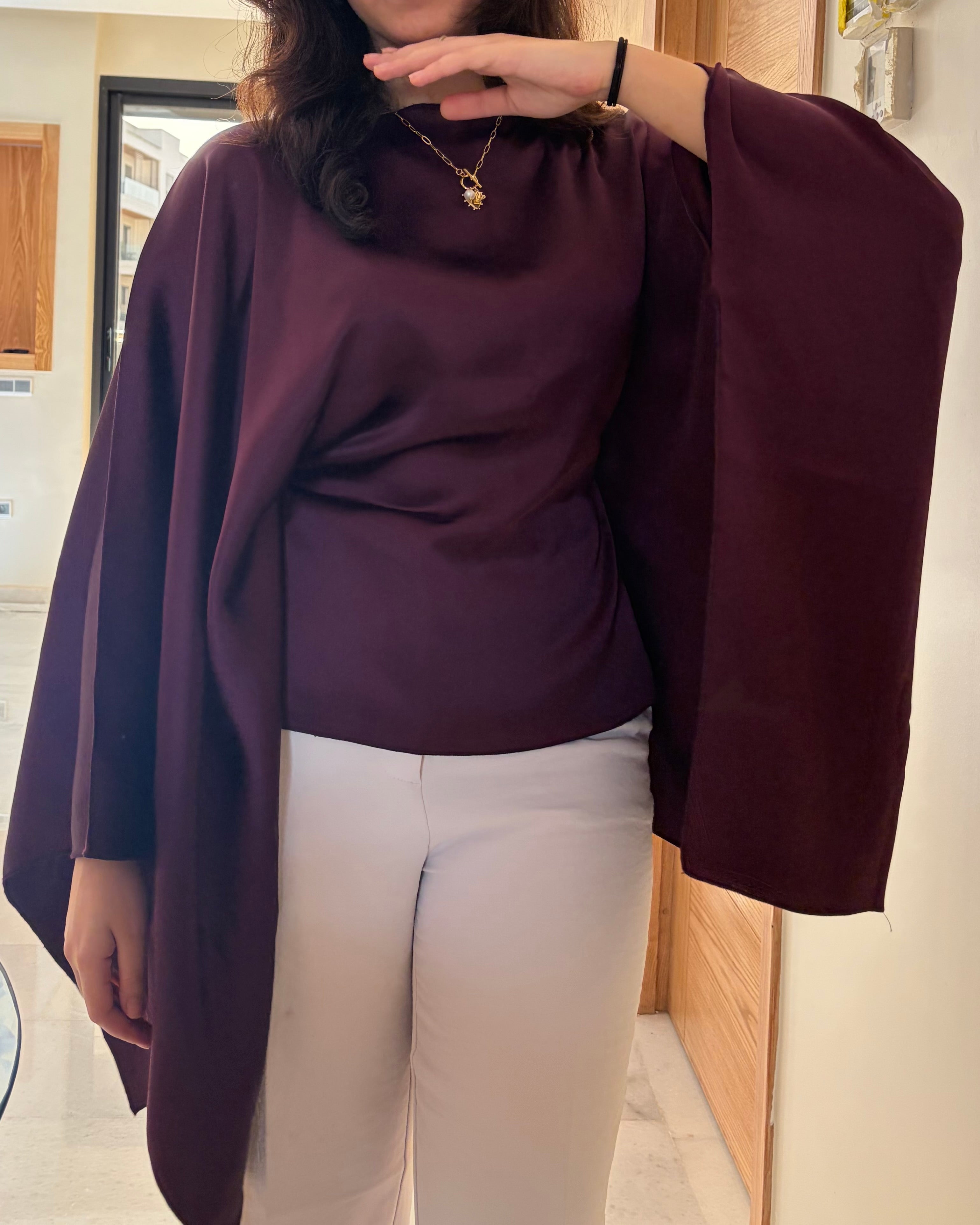 Butterfly Top in Prune purple