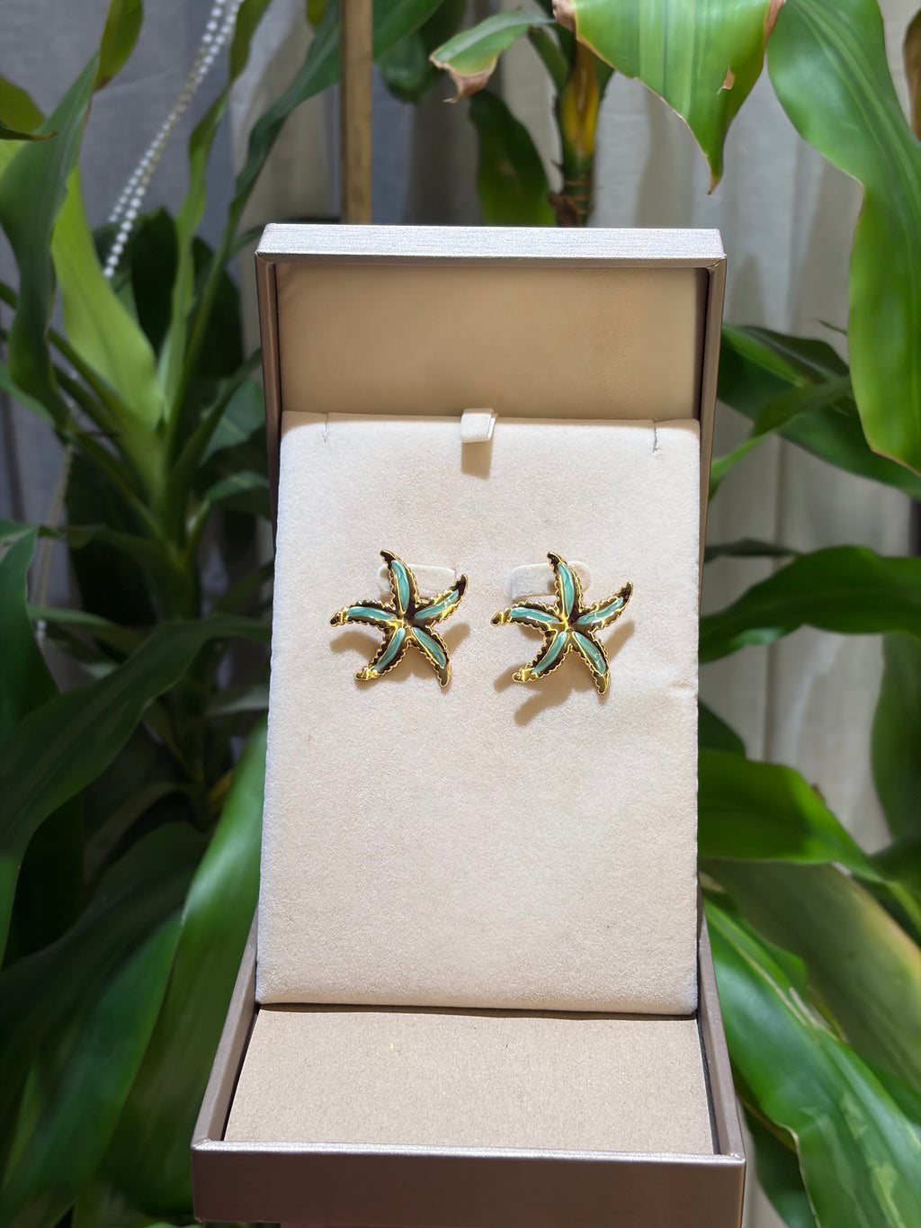 Beach earrings Green