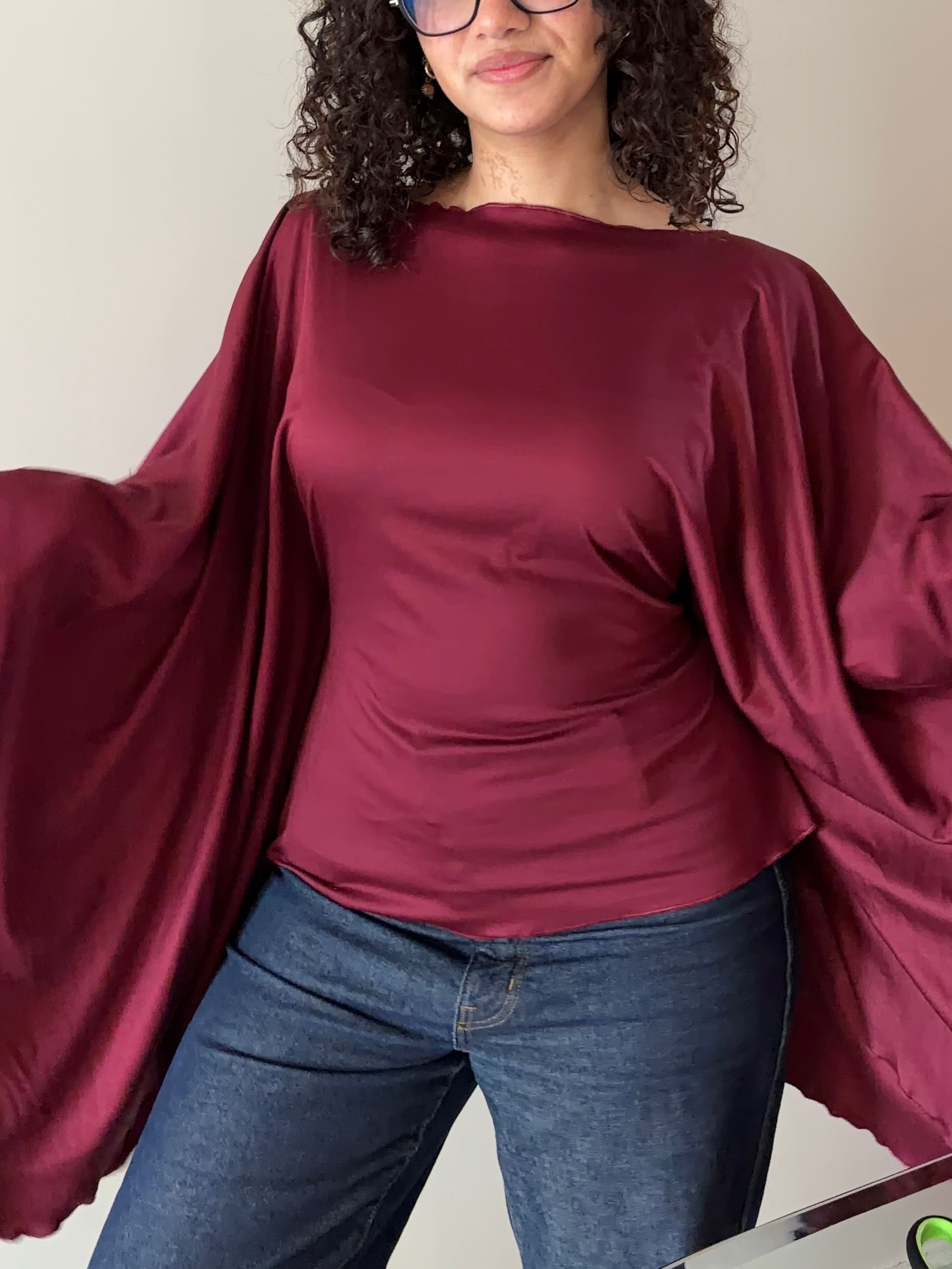 Butterfly Top Burgundy